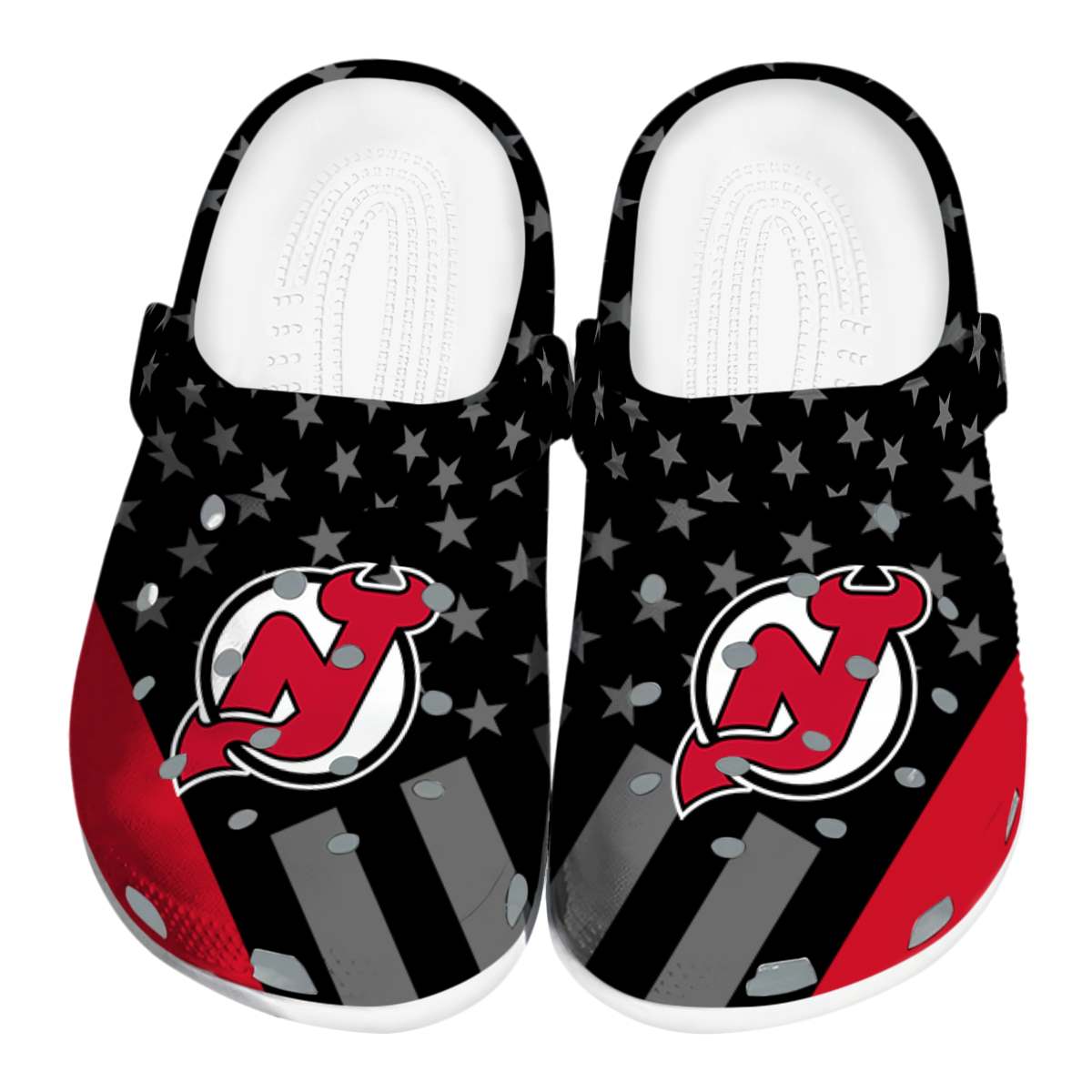 footwearmerch new jersey devils nhl sport crocs crocband clogs shoes comfortable for men women and kids sayrb