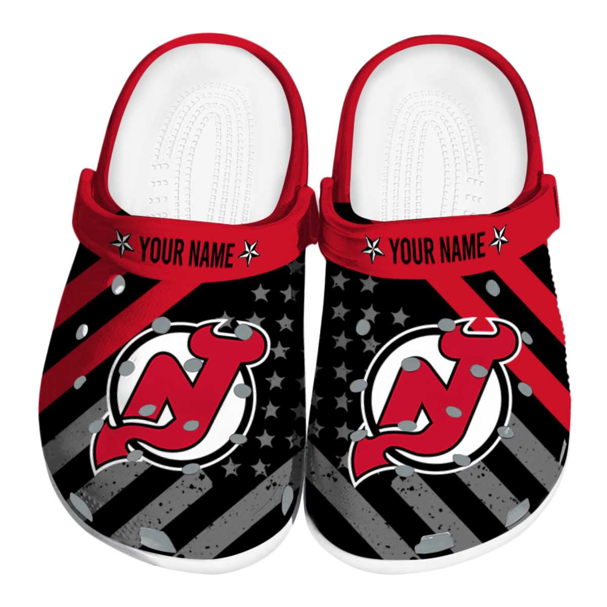footwearmerch new jersey devils nhl sport crocs crocband clogs shoes comfortable for men women and kids xhkld