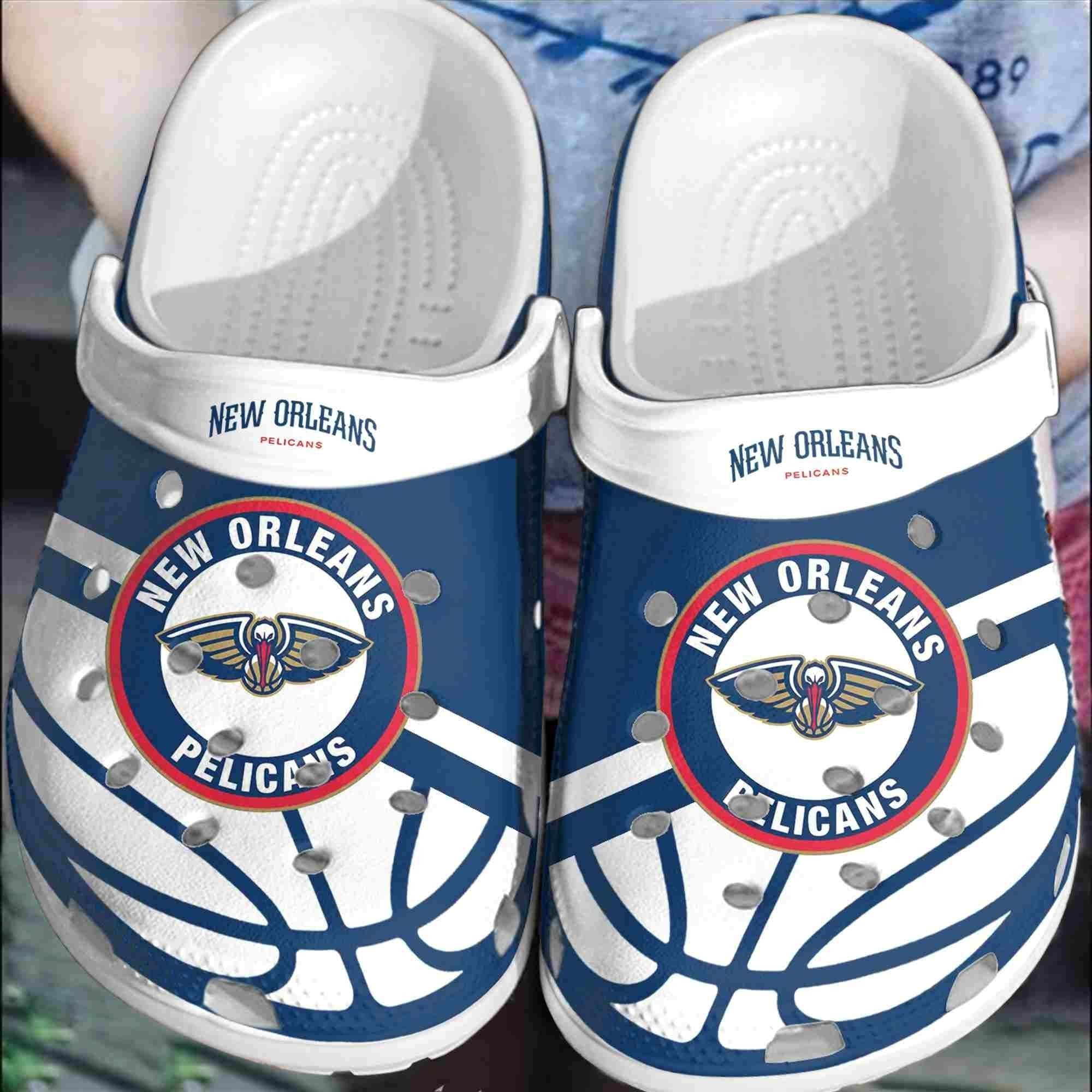 footwearmerch new orleans pelicans basketball club shoes crocband comfortable clogs for men women tlcze