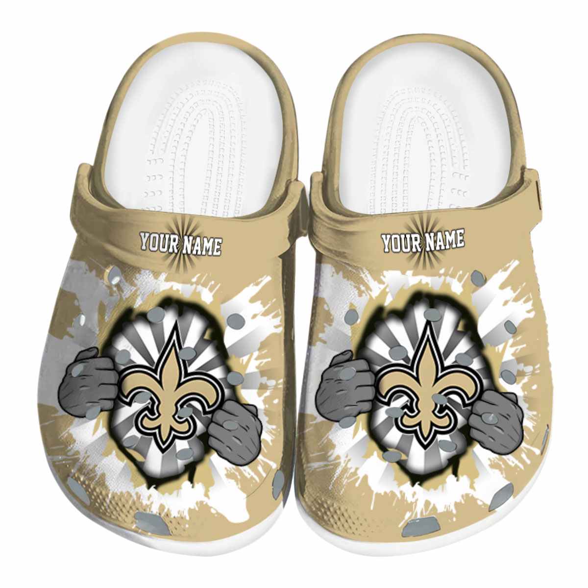 footwearmerch new orleans saints nfl sport crocs crocband clogs shoes comfortable for men women and kids aex3s