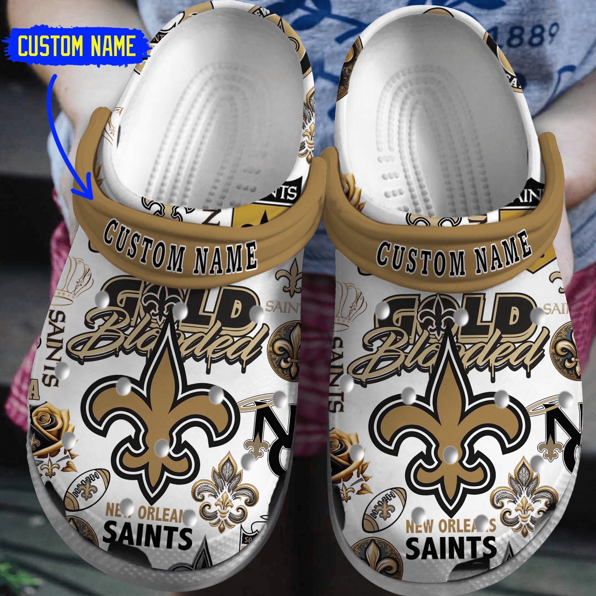 footwearmerch new orleans saints nfl sport crocs crocband clogs shoes comfortable for men women and kids cfqq4
