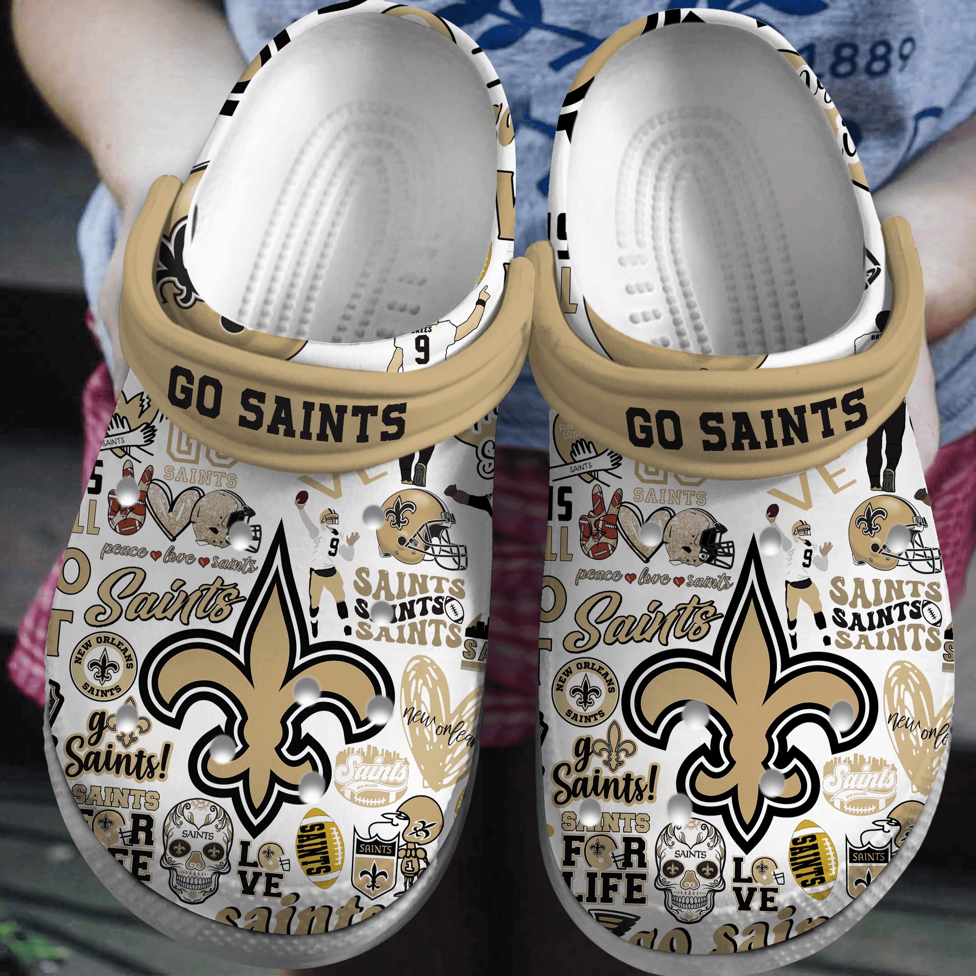 footwearmerch new orleans saints nfl sport crocs crocband clogs shoes comfortable for men women and kids sslnu