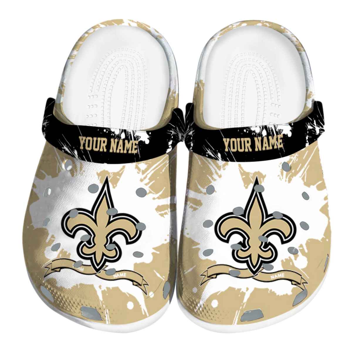 footwearmerch new orleans saints nfl sport crocs crocband clogs shoes comfortable for men women and kids yyjuc