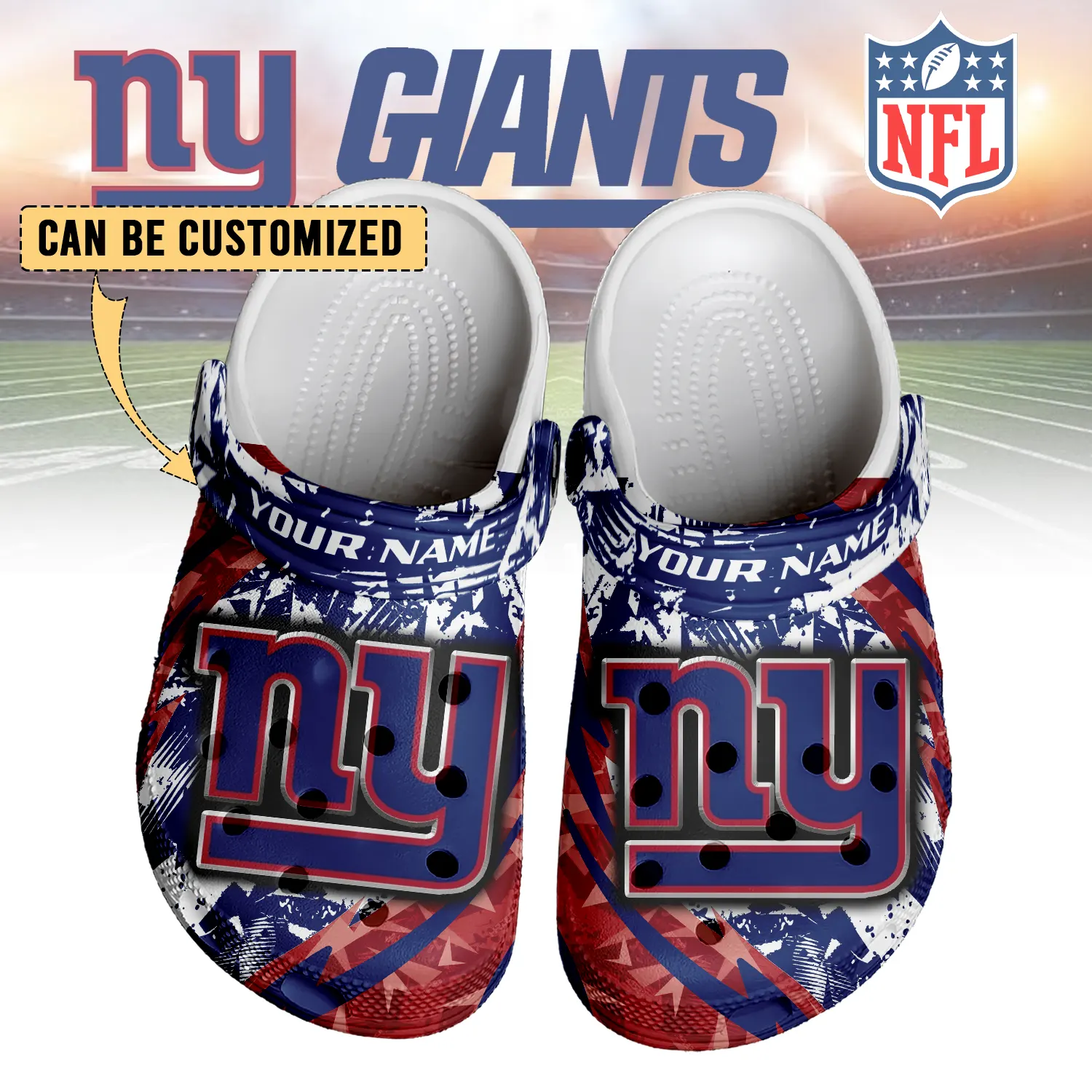 footwearmerch new york giants nfl crocs crocband clogs shoes comfortable for men women and kids 61u0y