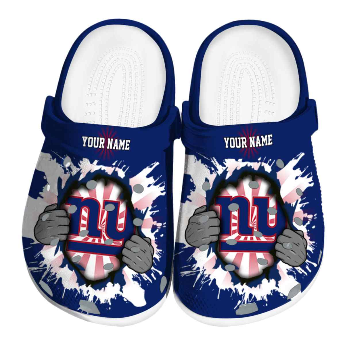 footwearmerch new york giants nfl sport crocs crocband clogs shoes comfortable for men women and kids qqax6