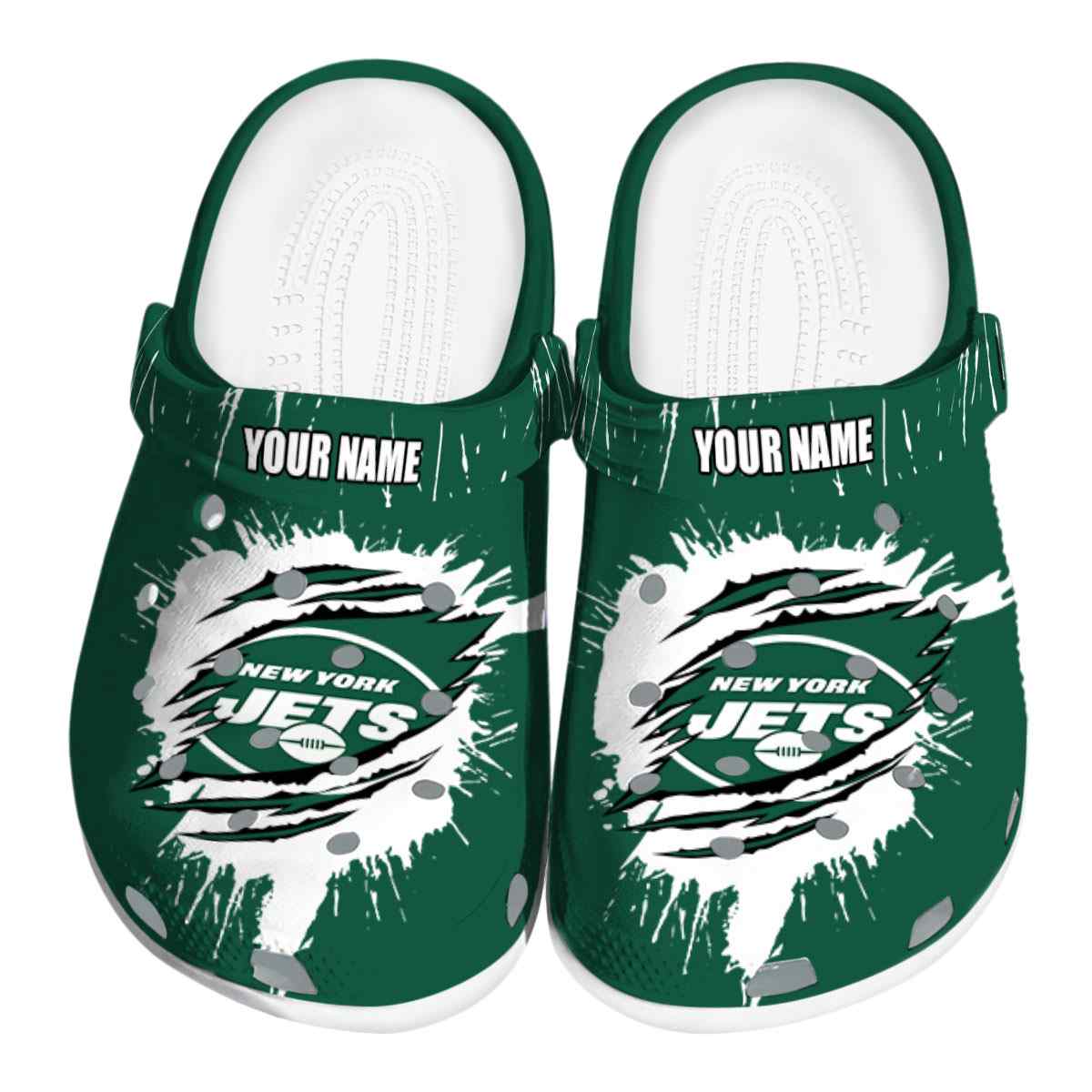 footwearmerch new york jets nfl sport crocs crocband clogs shoes comfortable for men women and kids dxgtb