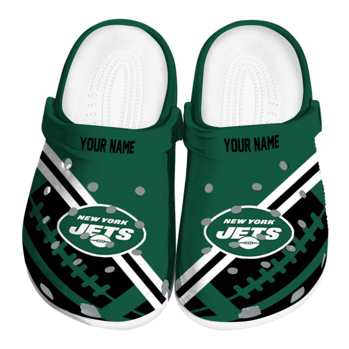 footwearmerch new york jets nfl sport crocs crocband clogs shoes comfortable for men women and kids pttdz
