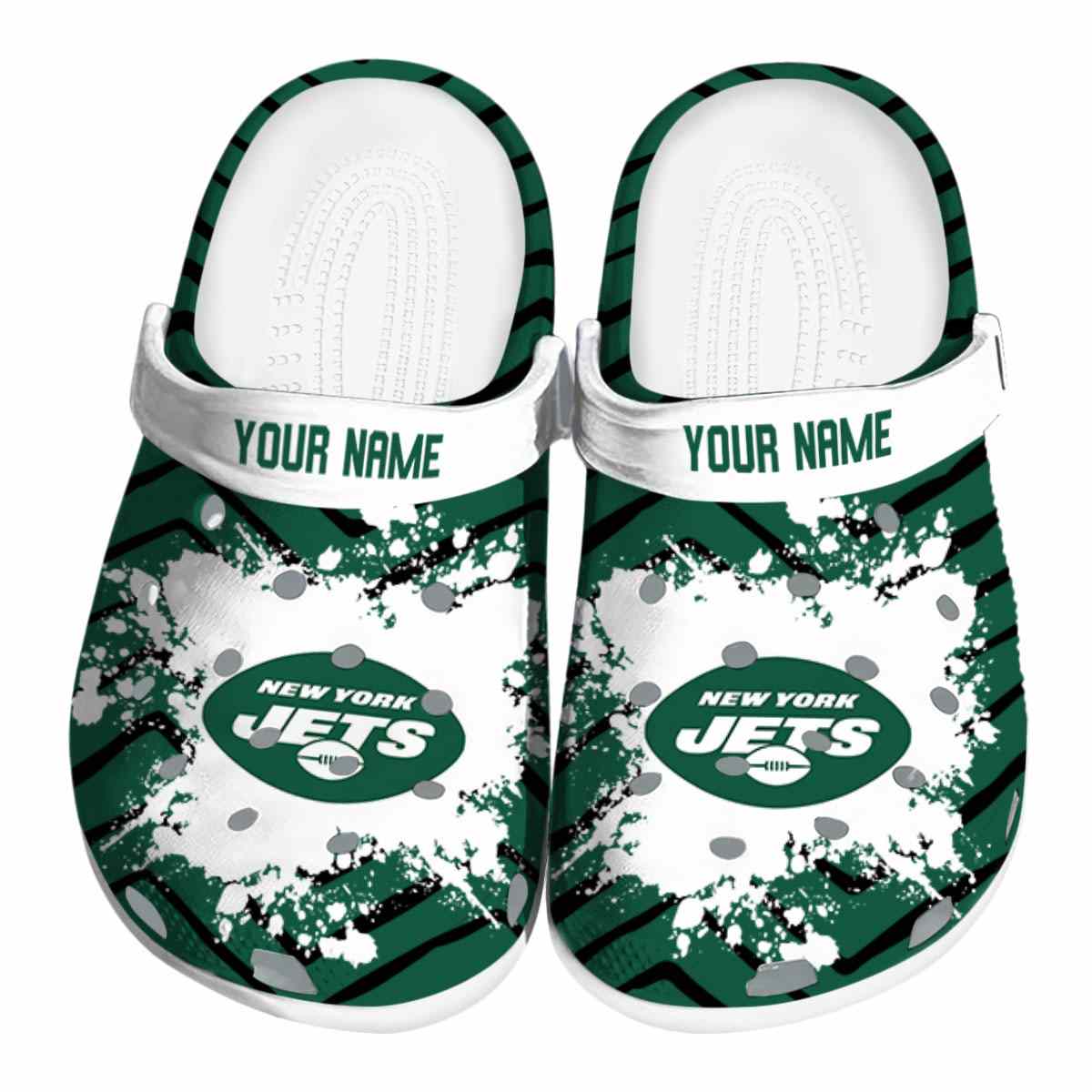footwearmerch new york jets nfl sport crocs crocband clogs shoes comfortable for men women and kids qwrrg