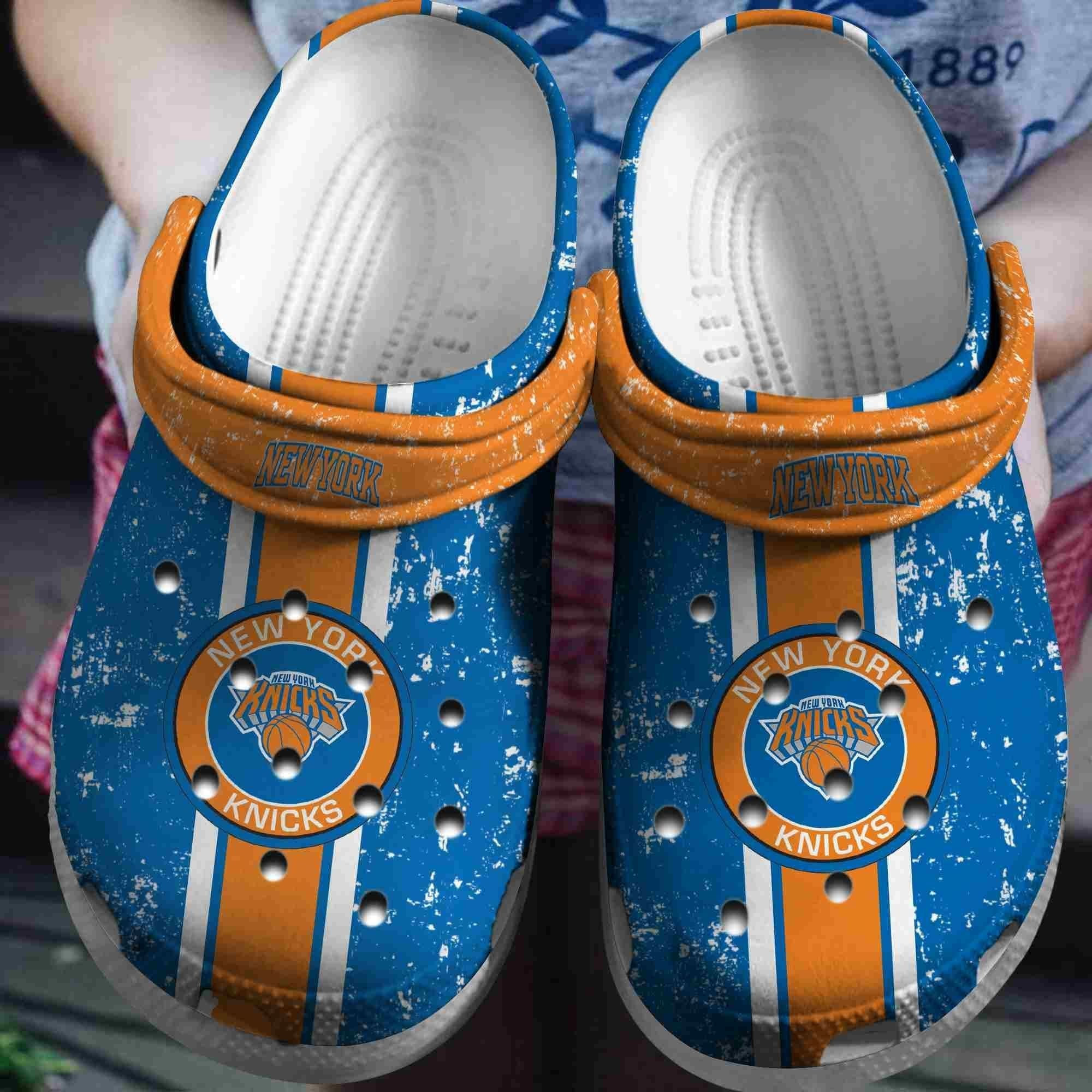 footwearmerch new york knicks basketball club comfortable crocband clogs shoes for men women wdvba