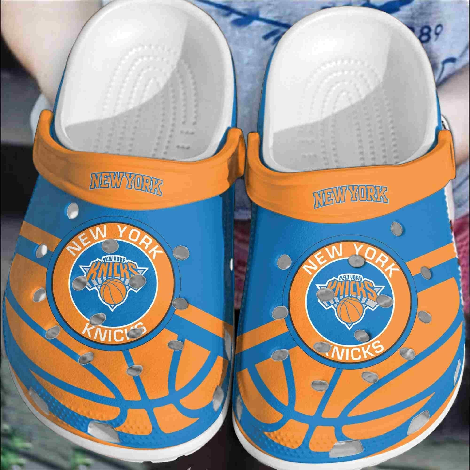 footwearmerch new york knicks basketball club shoes comfortable clogs crocband for men women bt2b5