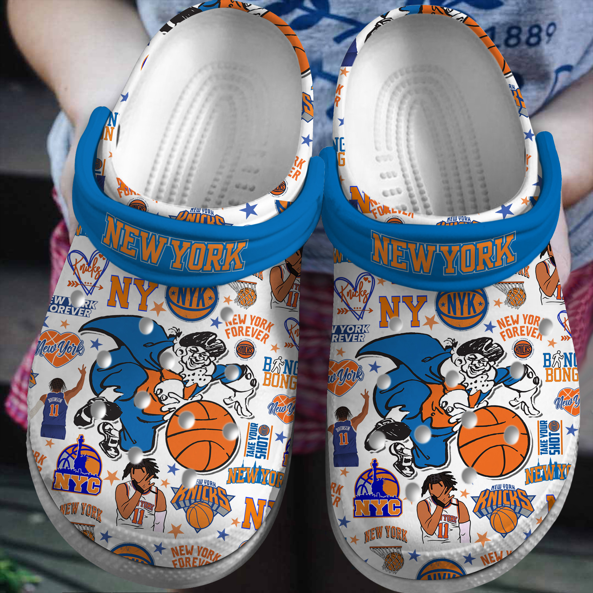 footwearmerch new york knicks basketball nba sport crocs crocband clogs shoes comfortable for men women and kids 2csgf