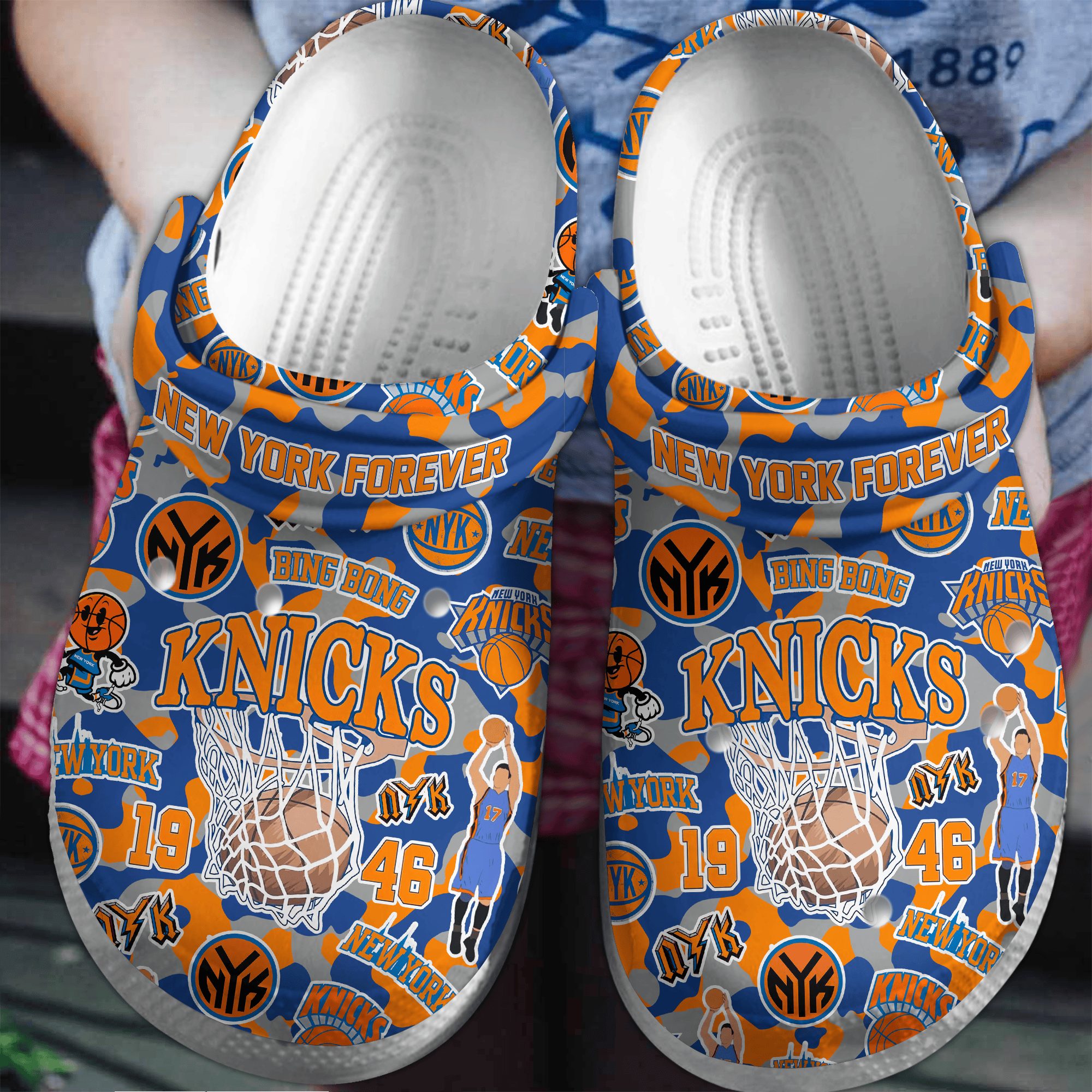 footwearmerch new york knicks basketball nba sport crocs crocband clogs shoes comfortable for men women and kids gcuxk