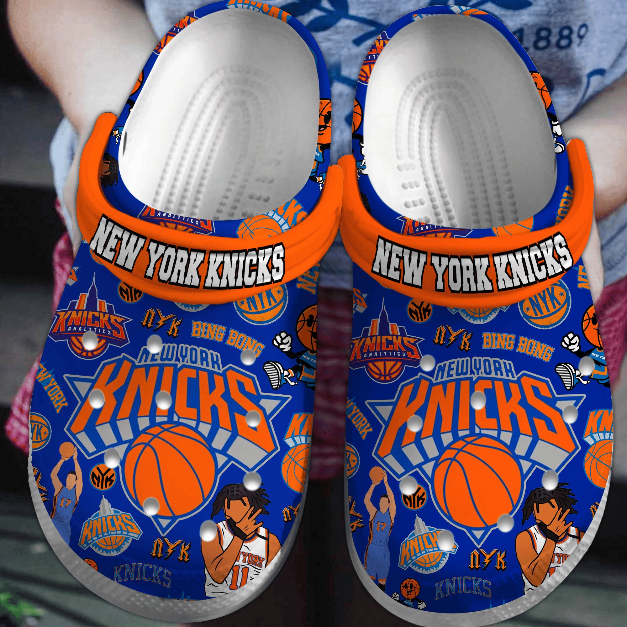 footwearmerch new york knicks basketball nba sport crocs crocband clogs shoes comfortable for men women and kids mvchj