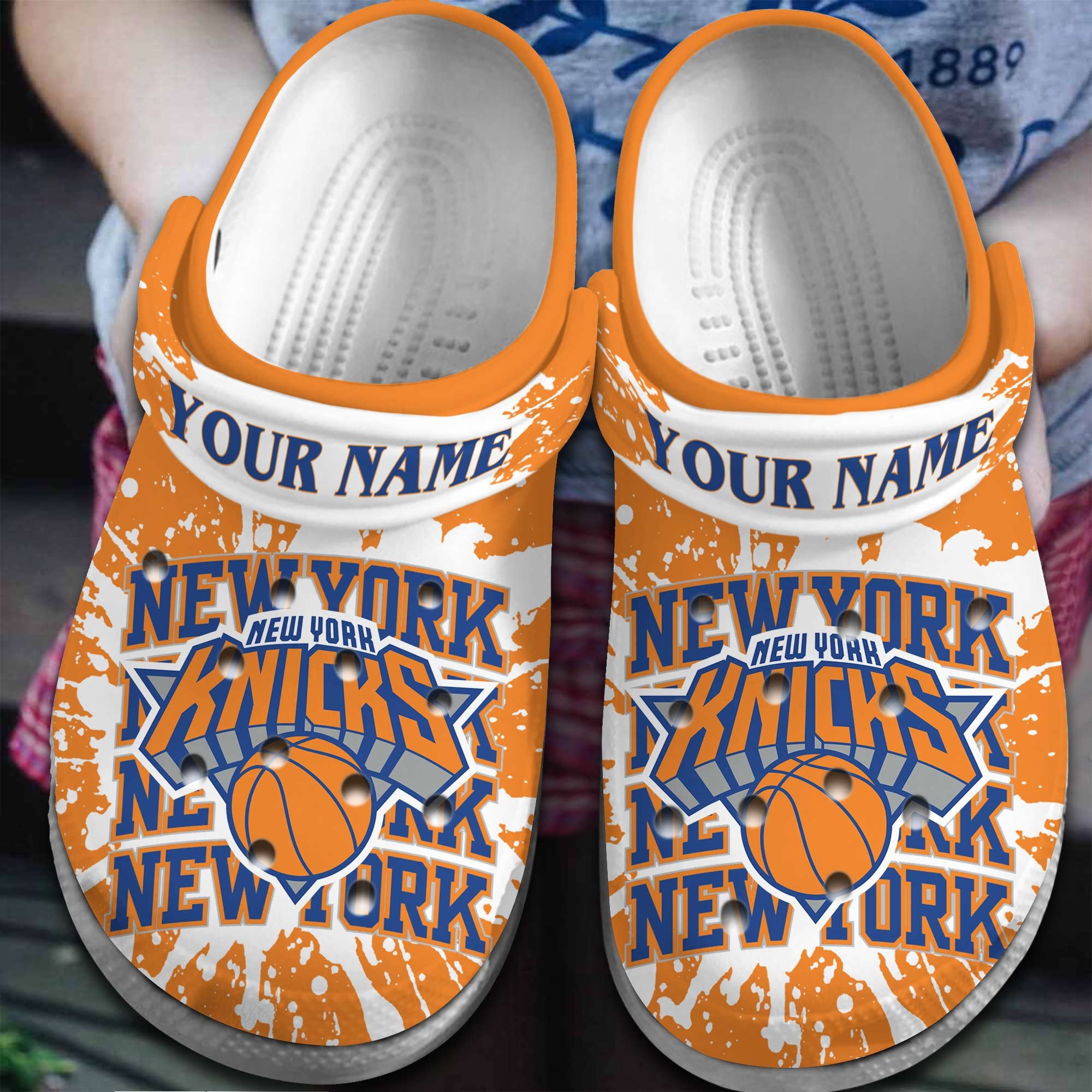 footwearmerch new york knicks nba basketball sport crocs crocband clogs shoes comfortable for men women and kids 6biex