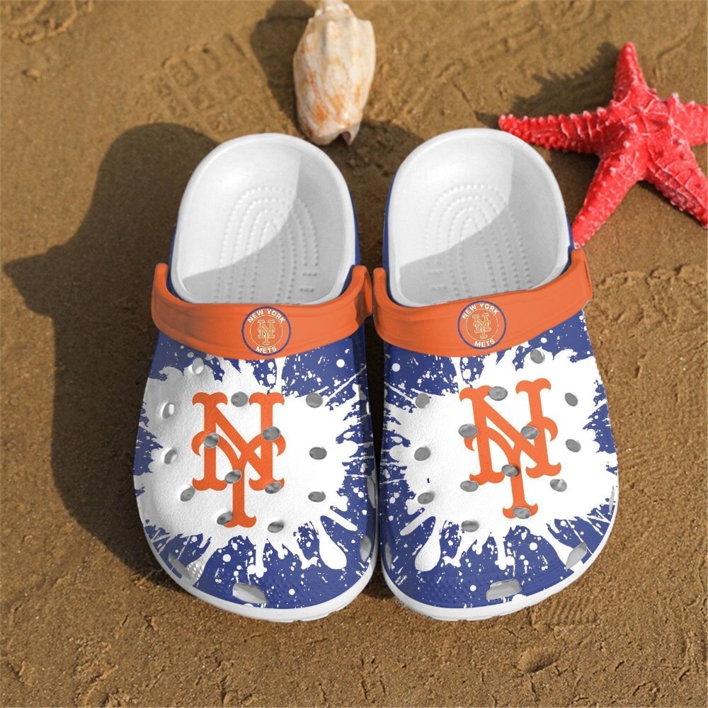 footwearmerch new york mets mlb sport crocs crocband clogs shoes comfortable for men women and kids k17gt