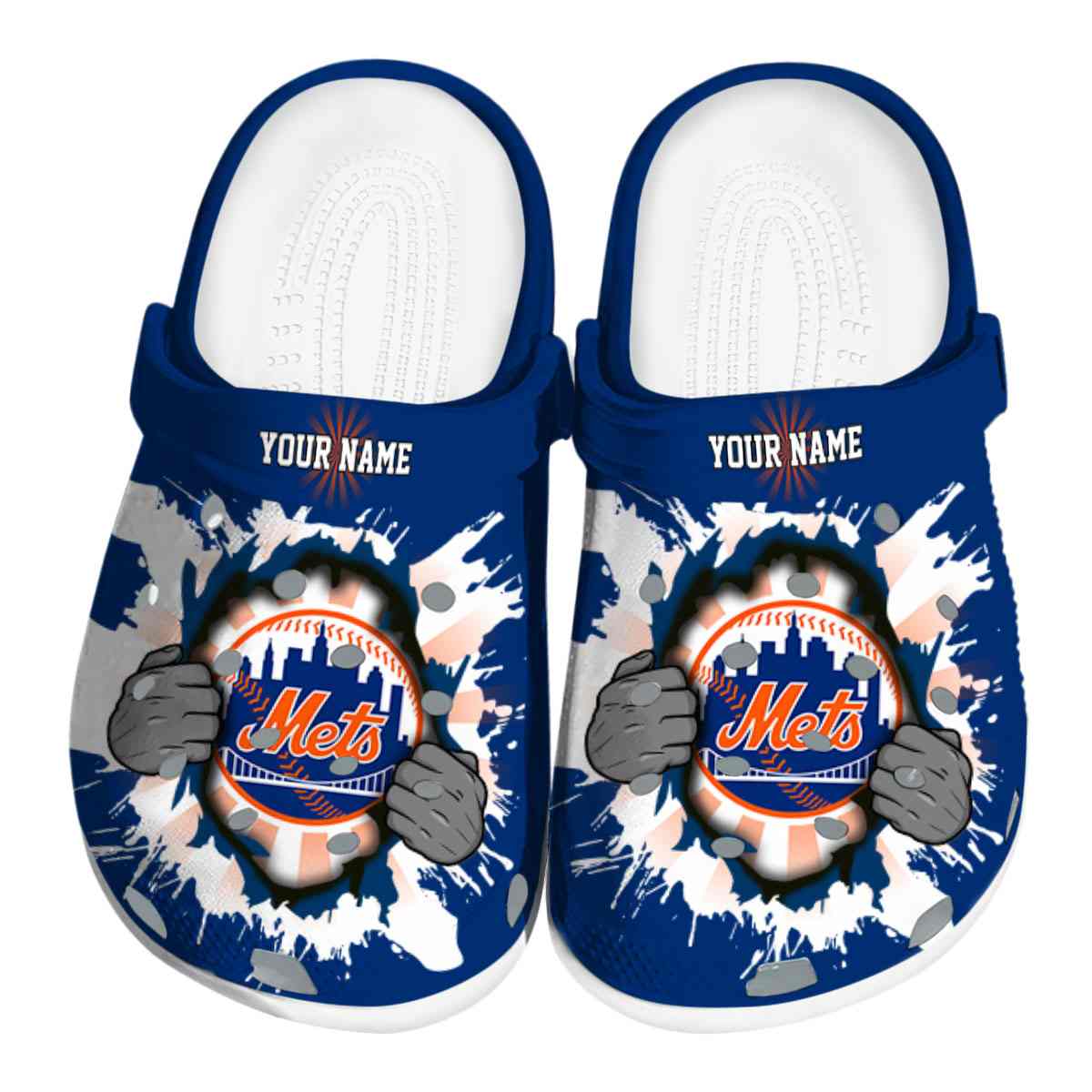 footwearmerch new york mets mlb sport crocs crocband clogs shoes comfortable for men women and kids nruq0