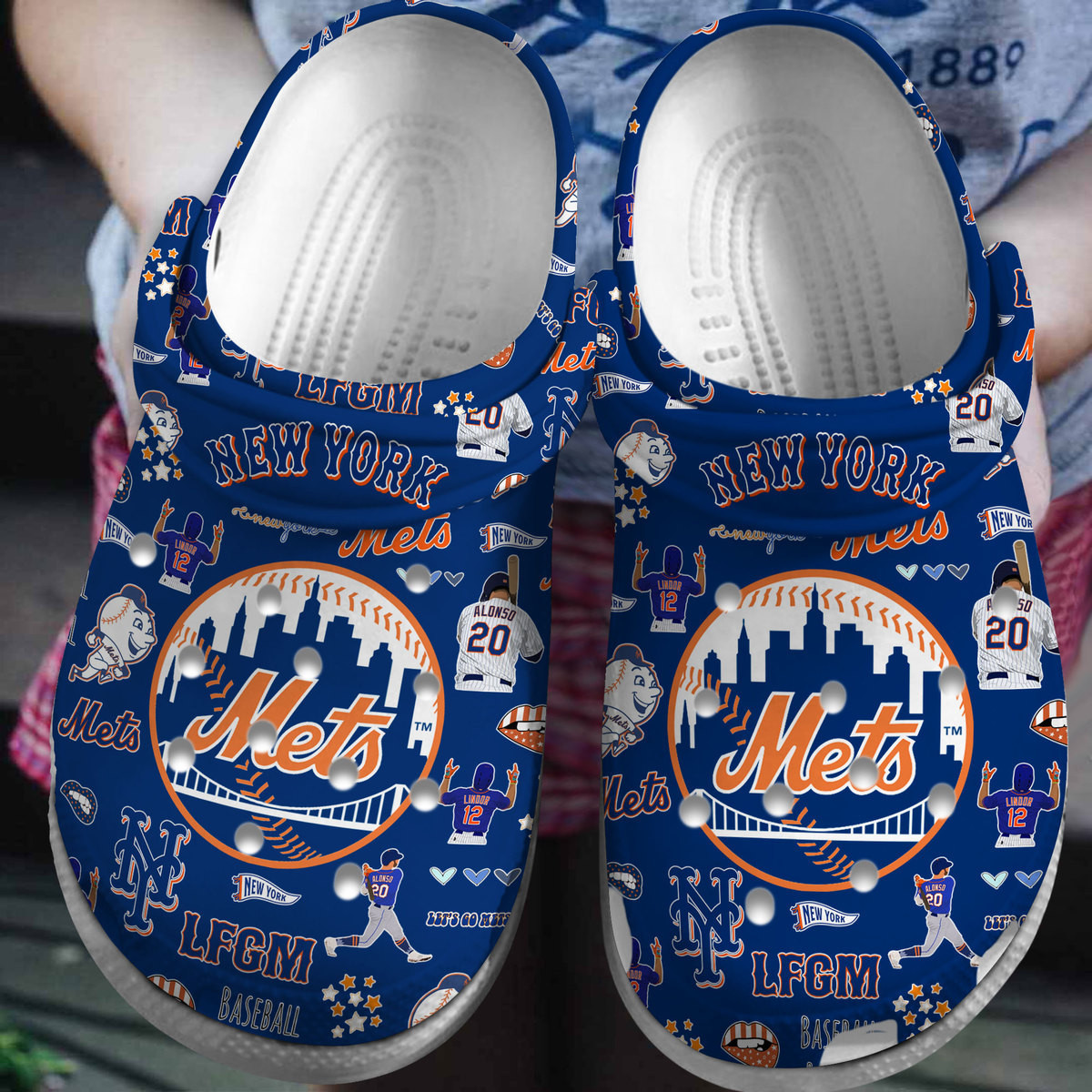 footwearmerch new york mets mlb sport crocs crocband clogs shoes comfortable for men women and kids rwkmd