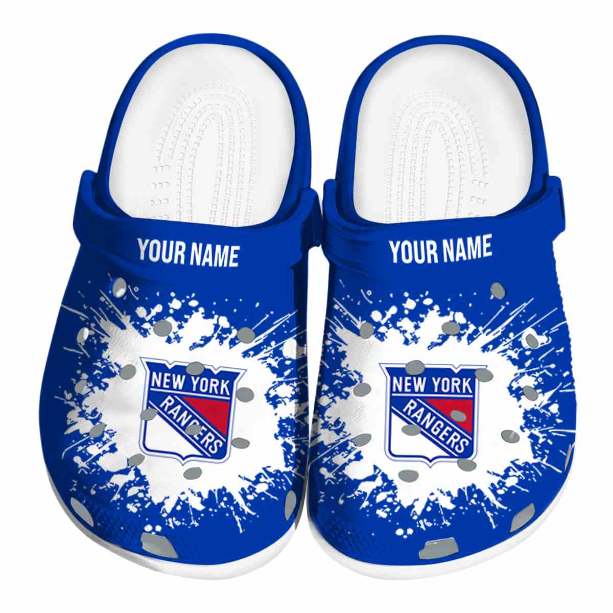 footwearmerch new york rangers nhl sport crocs crocband clogs shoes comfortable for men women and kids abrdu