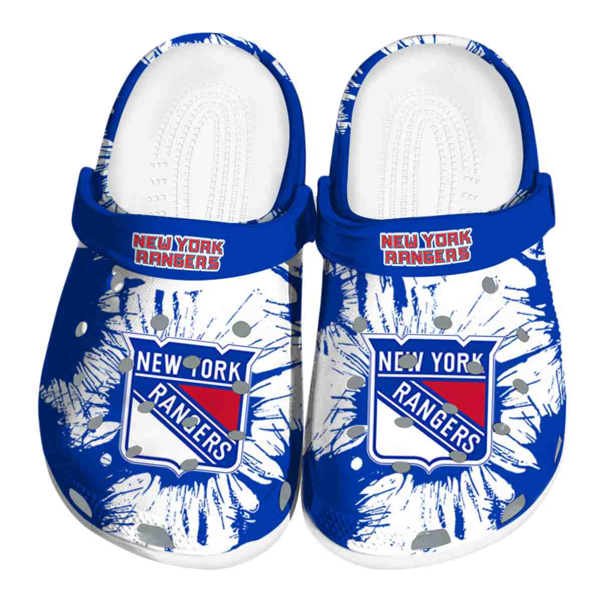 footwearmerch new york rangers nhl sport crocs crocband clogs shoes comfortable for men women and kids dt7ak