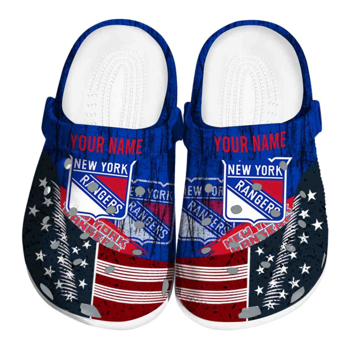 footwearmerch new york rangers nhl sport crocs crocband clogs shoes comfortable for men women and kids e4aeq