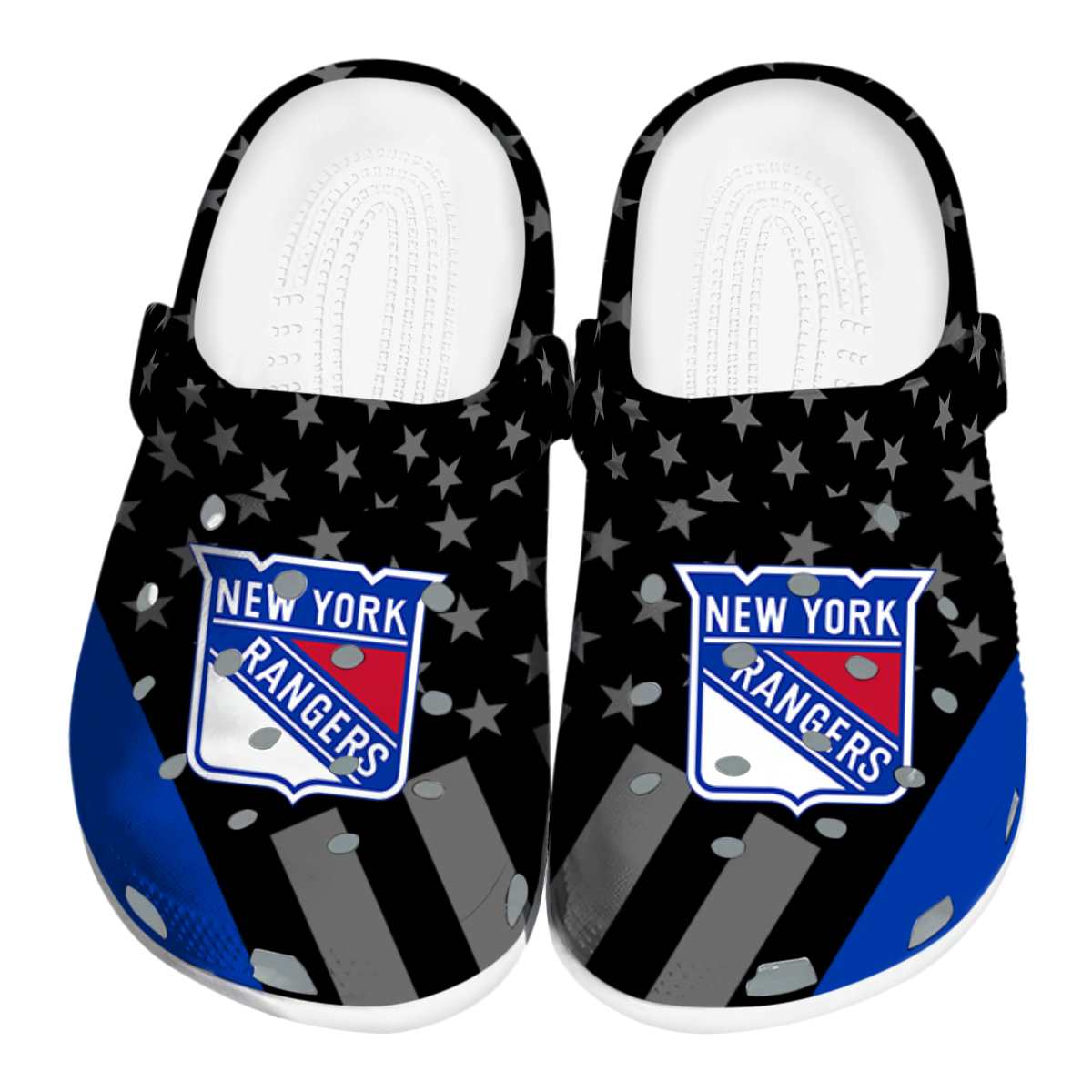 footwearmerch new york rangers nhl sport crocs crocband clogs shoes comfortable for men women and kids ecxr6