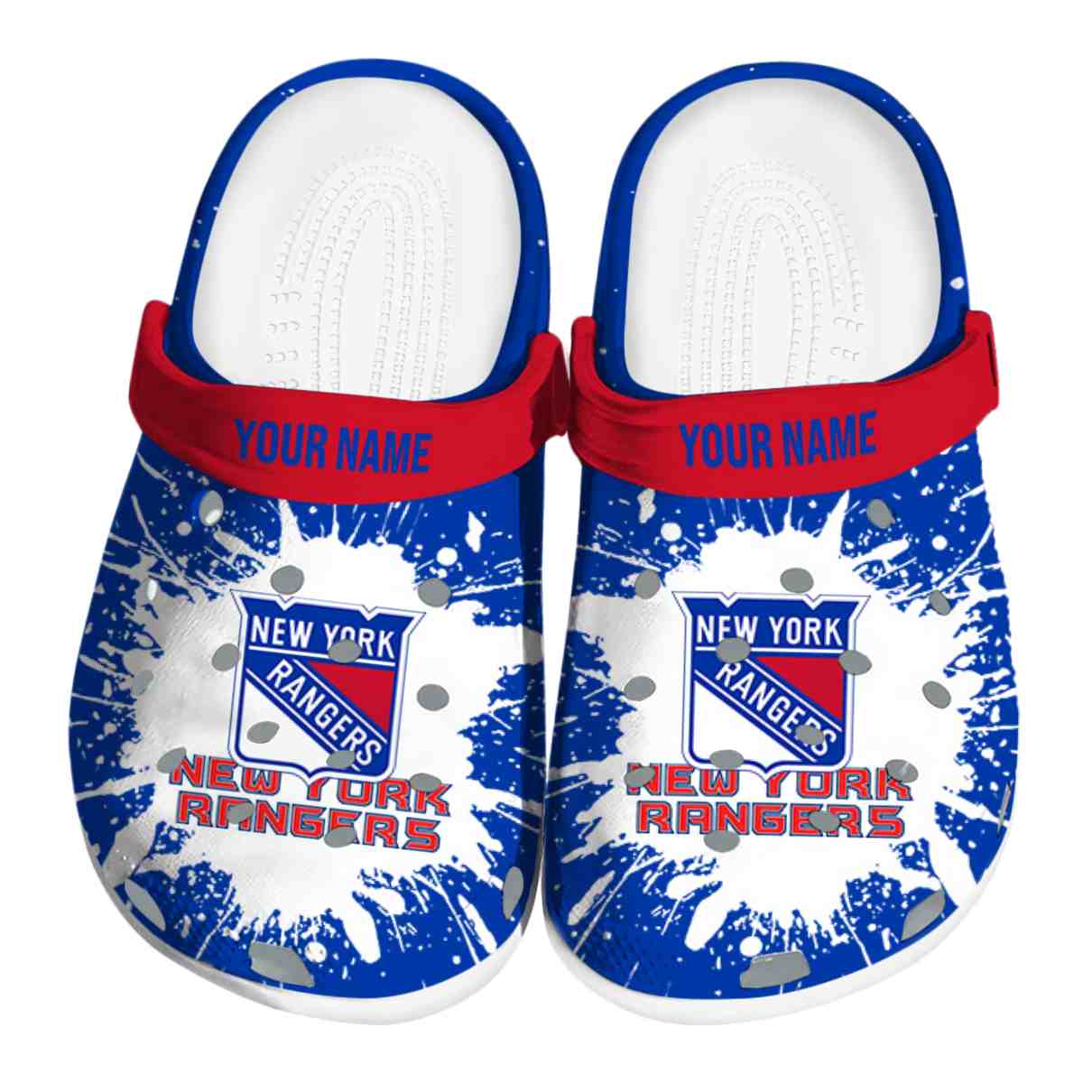 footwearmerch new york rangers nhl sport crocs crocband clogs shoes comfortable for men women and kids ejw6o