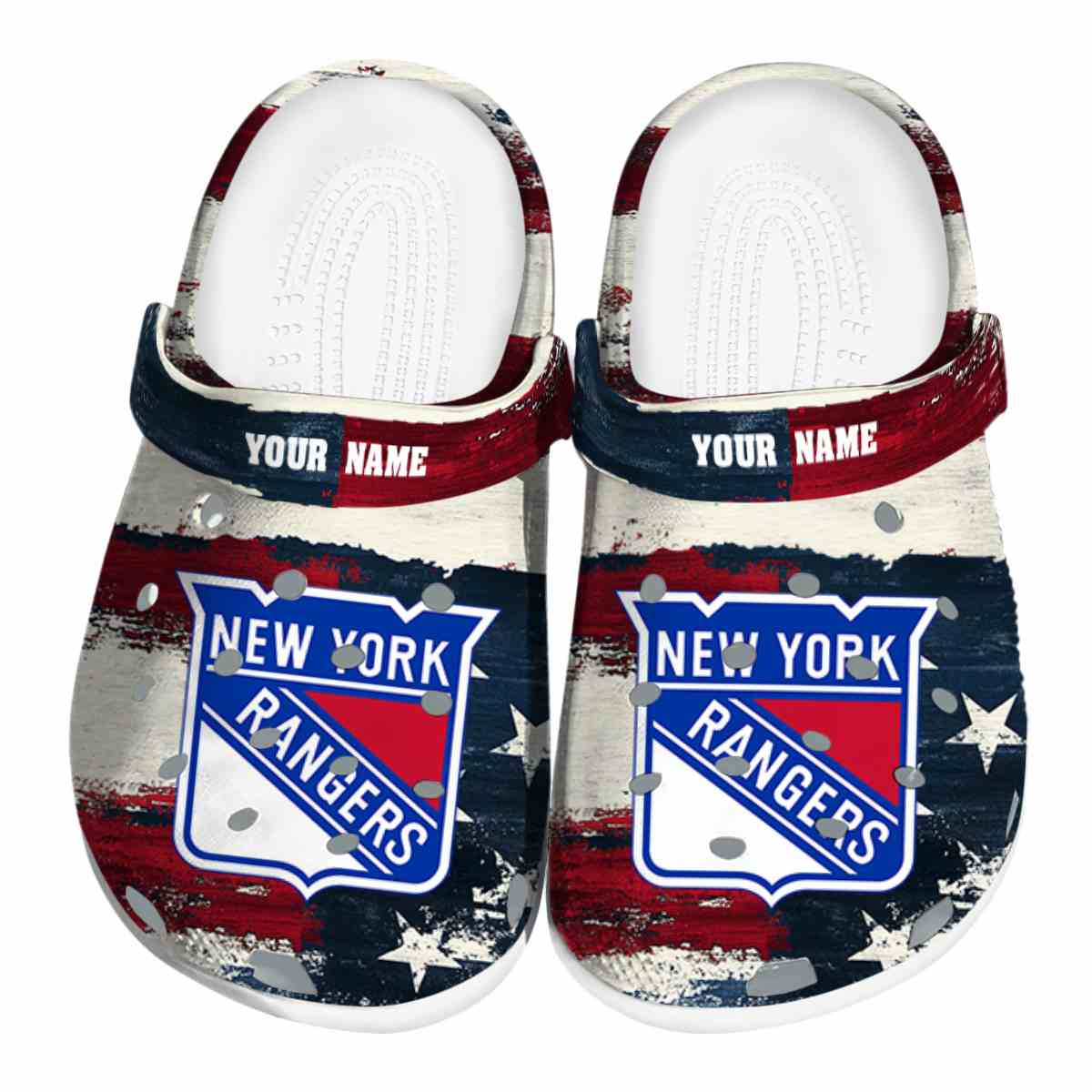 footwearmerch new york rangers nhl sport crocs crocband clogs shoes comfortable for men women and kids ofkgt