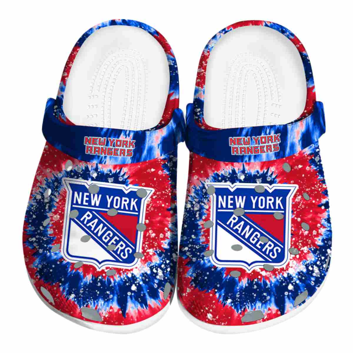 footwearmerch new york rangers nhl sport crocs crocband clogs shoes comfortable for men women and kids pxwjy