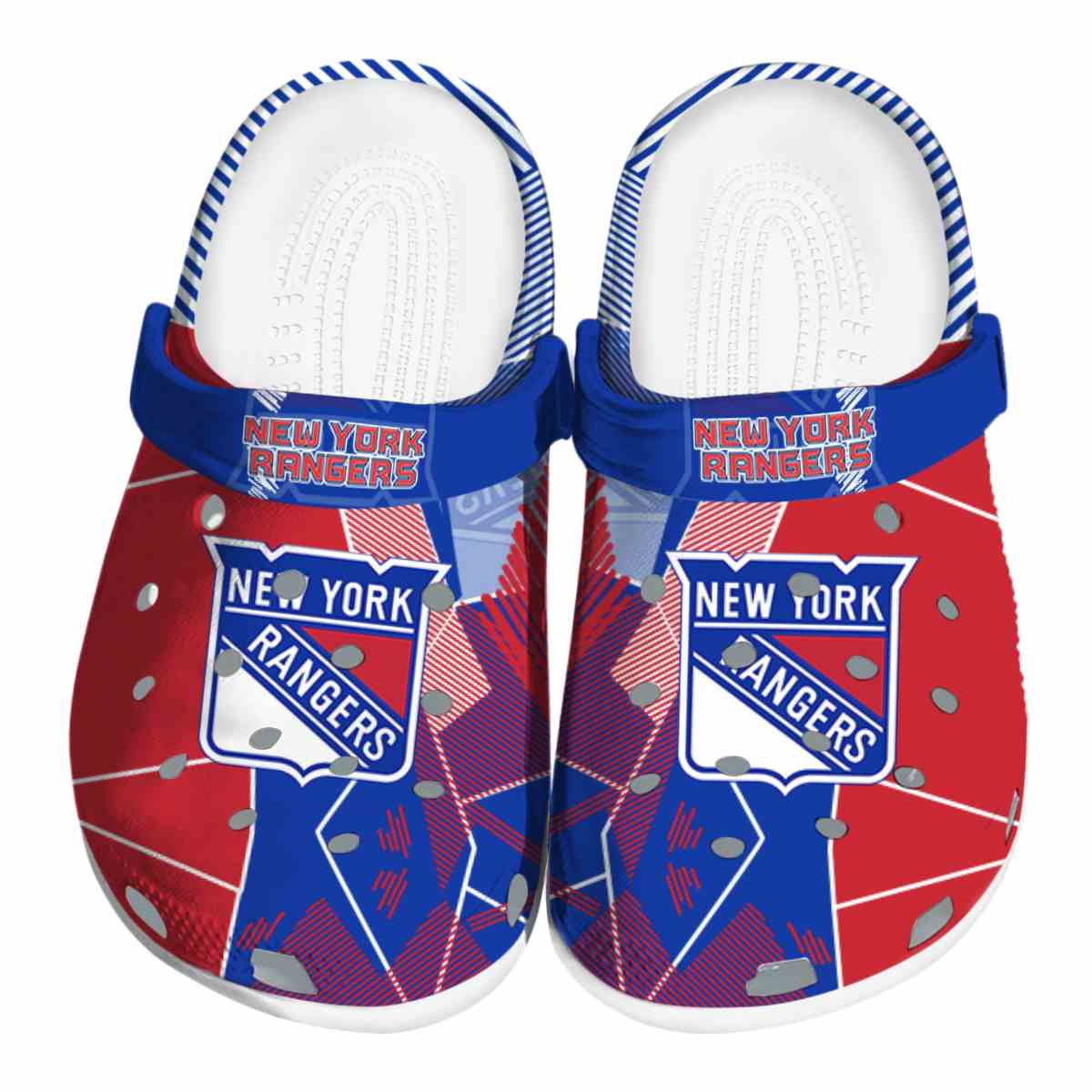 footwearmerch new york rangers nhl sport crocs crocband clogs shoes comfortable for men women and kids tnncr