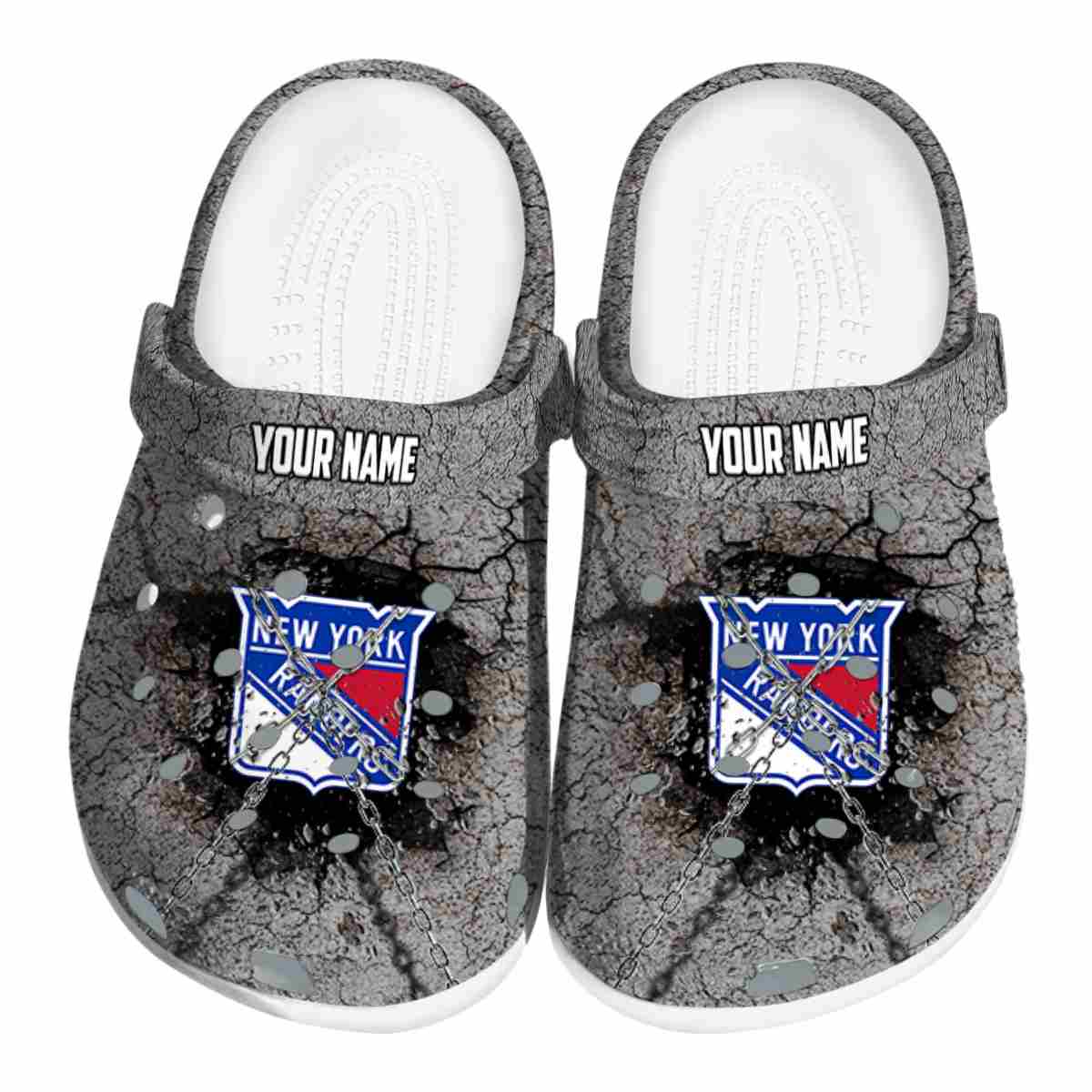 footwearmerch new york rangers nhl sport crocs crocband clogs shoes comfortable for men women and kids ttfme