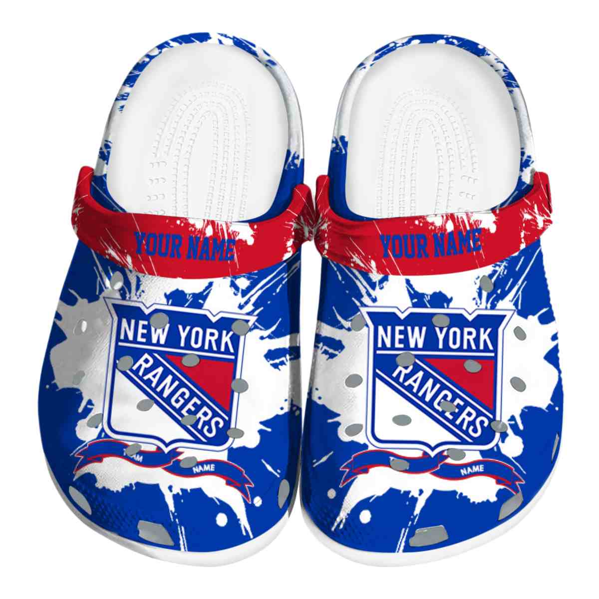 footwearmerch new york rangers nhl sport crocs crocband clogs shoes comfortable for men women and kids ve9sd