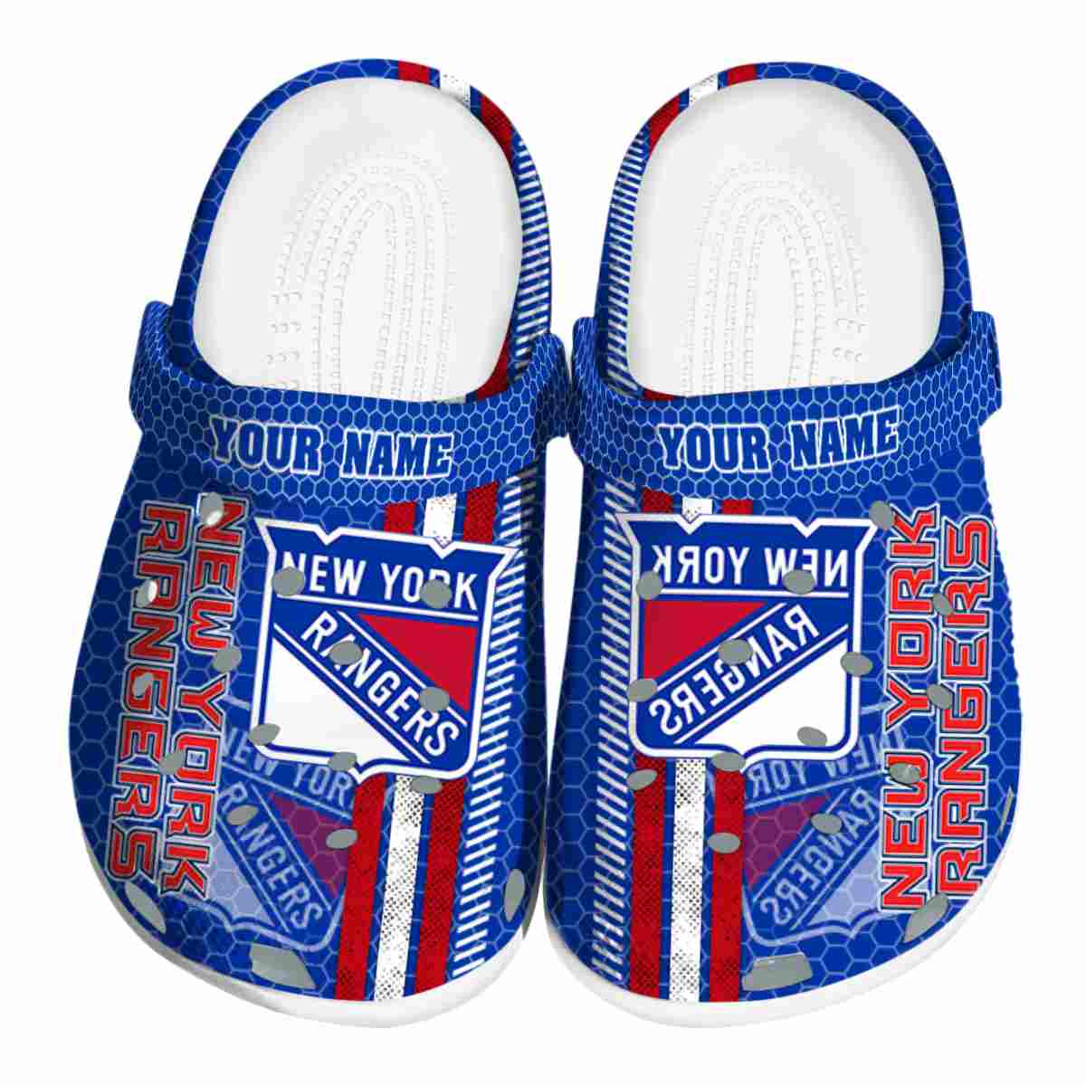 footwearmerch new york rangers nhl sport crocs crocband clogs shoes comfortable for men women and kids ycj7k