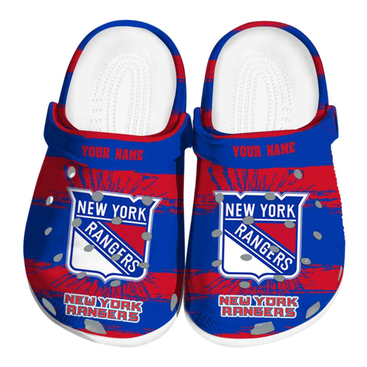 footwearmerch new york rangers nhl sport crocs crocband clogs shoes comfortable for men women and kids yucdh