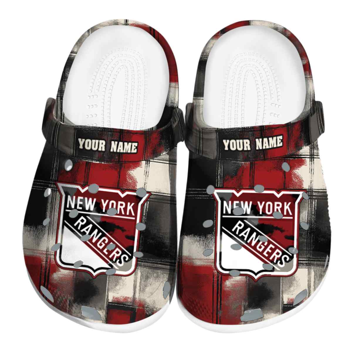 footwearmerch new york rangers nhl sport crocs crocband clogs shoes comfortable for men women and kids zrv0g