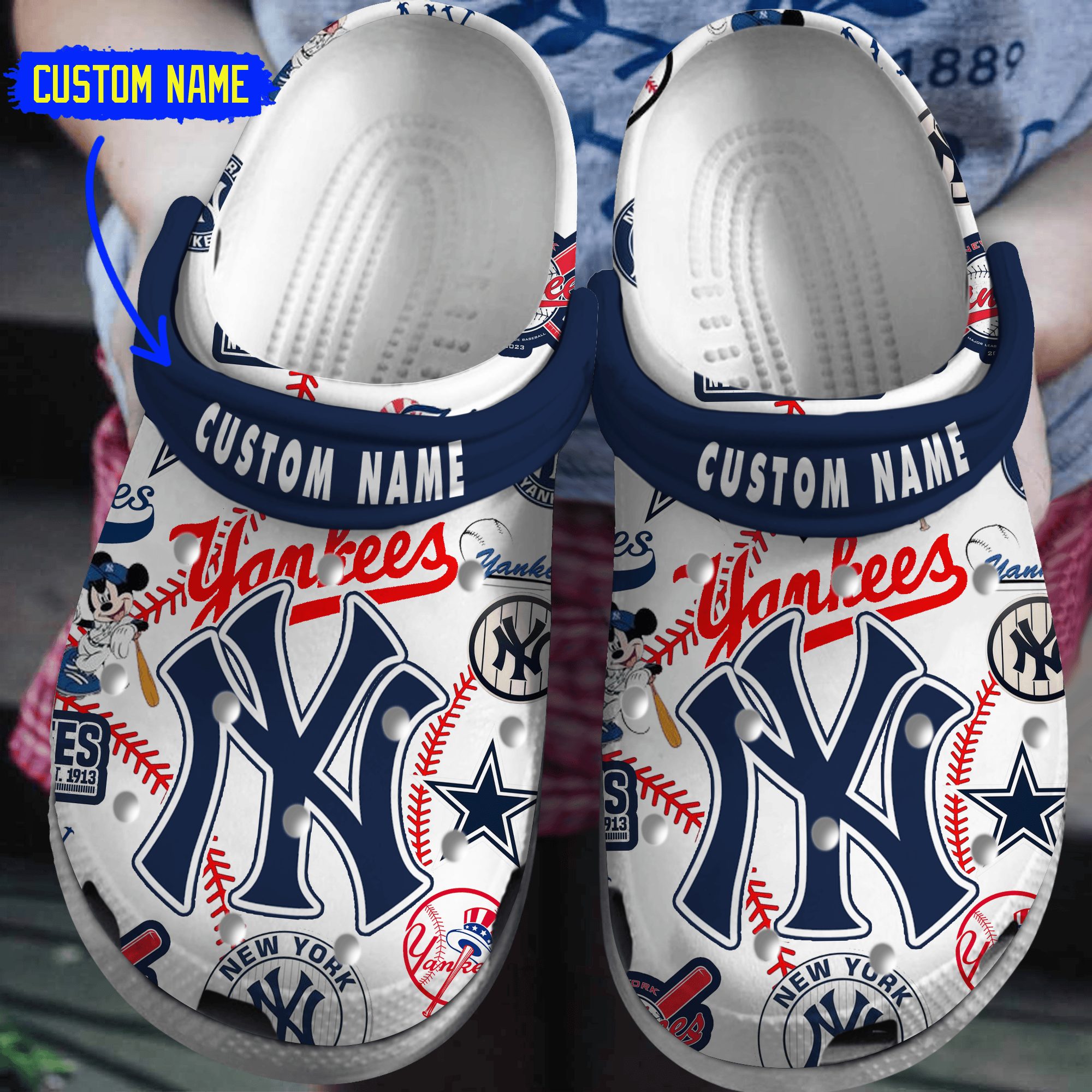 footwearmerch new york yankees mlb sport crocs crocband clogs shoes comfortable for men women and kids hi9ve