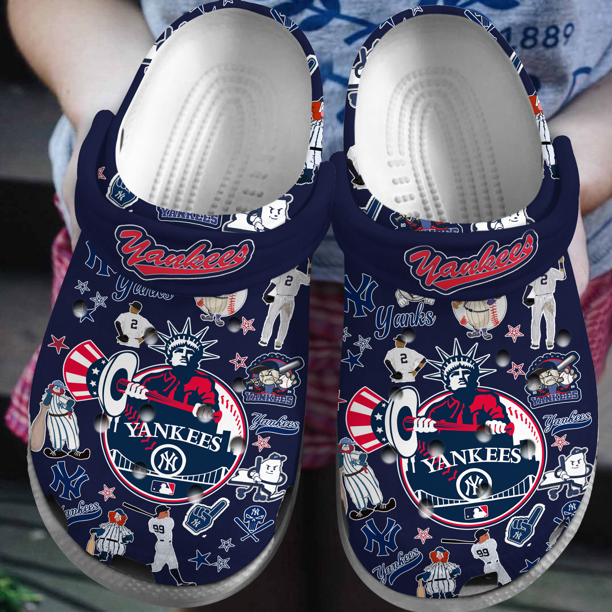 footwearmerch new york yankees mlb sport crocs crocband clogs shoes comfortable for men women and kids qnxeg