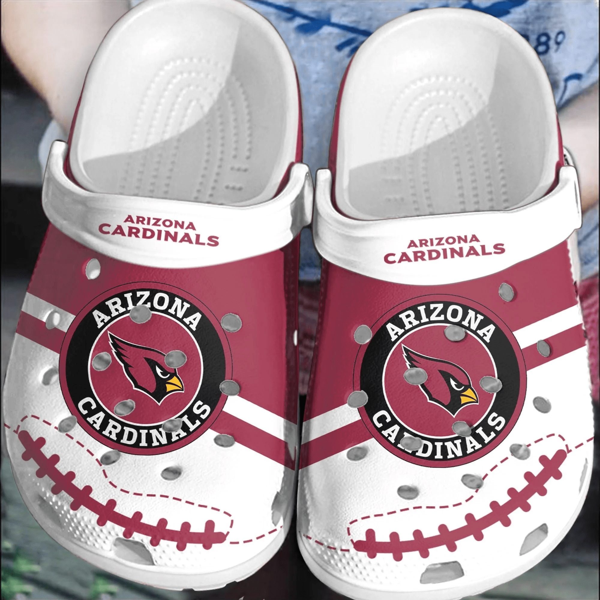 footwearmerch nfl arizona cardinals football crocs crocband shoes clogs comfortable for men women 2qfw9