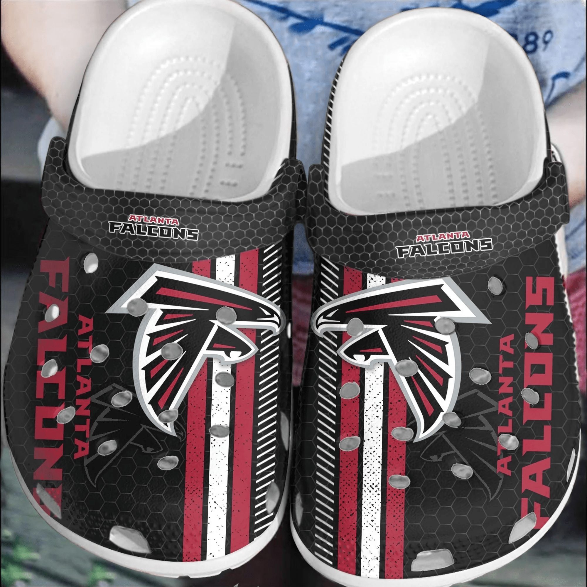footwearmerch nfl atlanta falcons football crocs clogs shoes crocband comfortable for men women ih83u