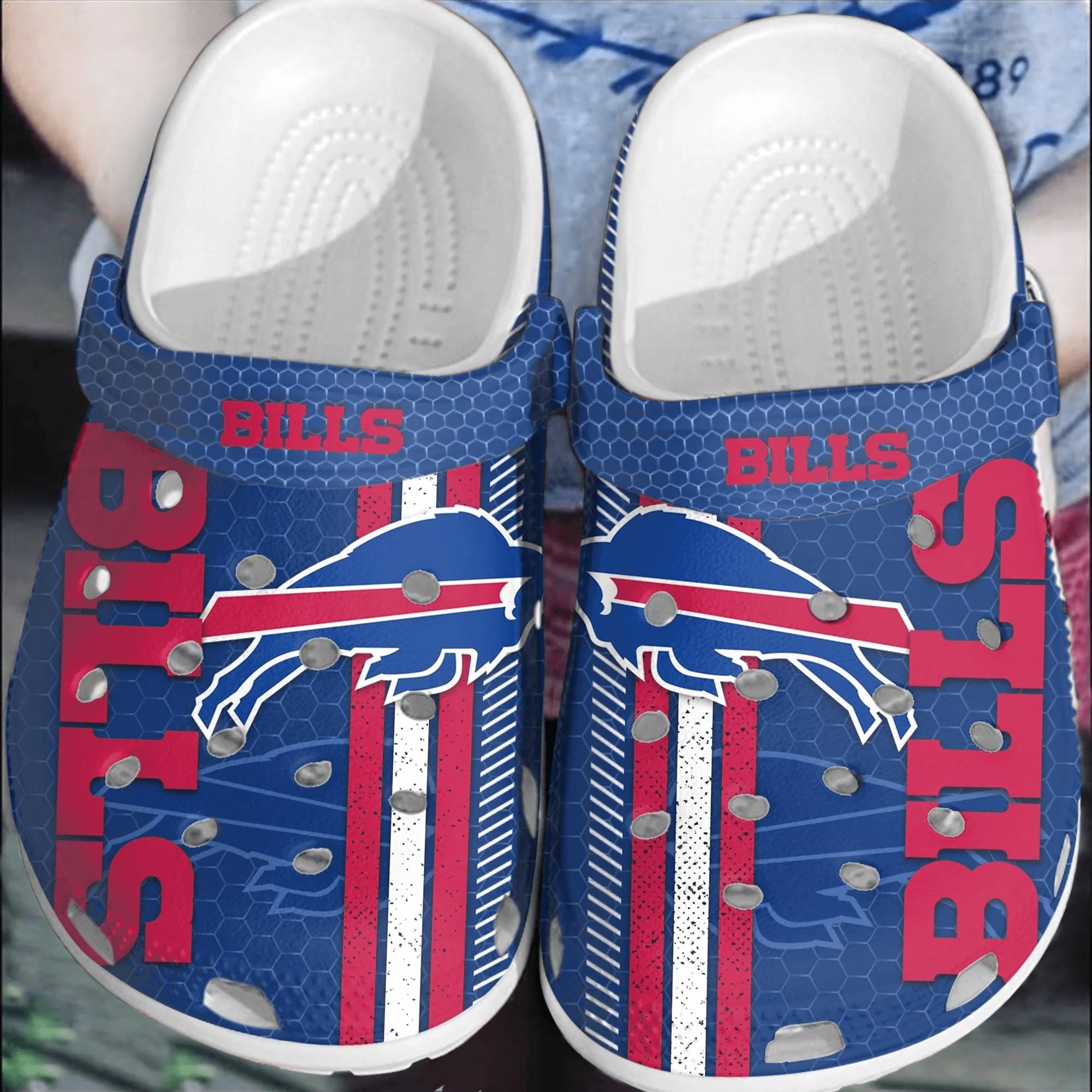 footwearmerch nfl buffalo bills football crocs comfortable crocband clogs shoes for men women nrbgj