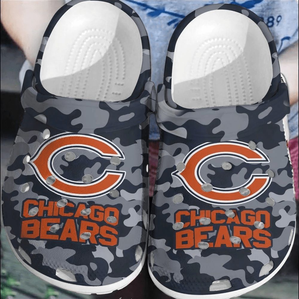 footwearmerch nfl chicago bears football crocband shoes crocs comfortable clogs for men women ymwy0