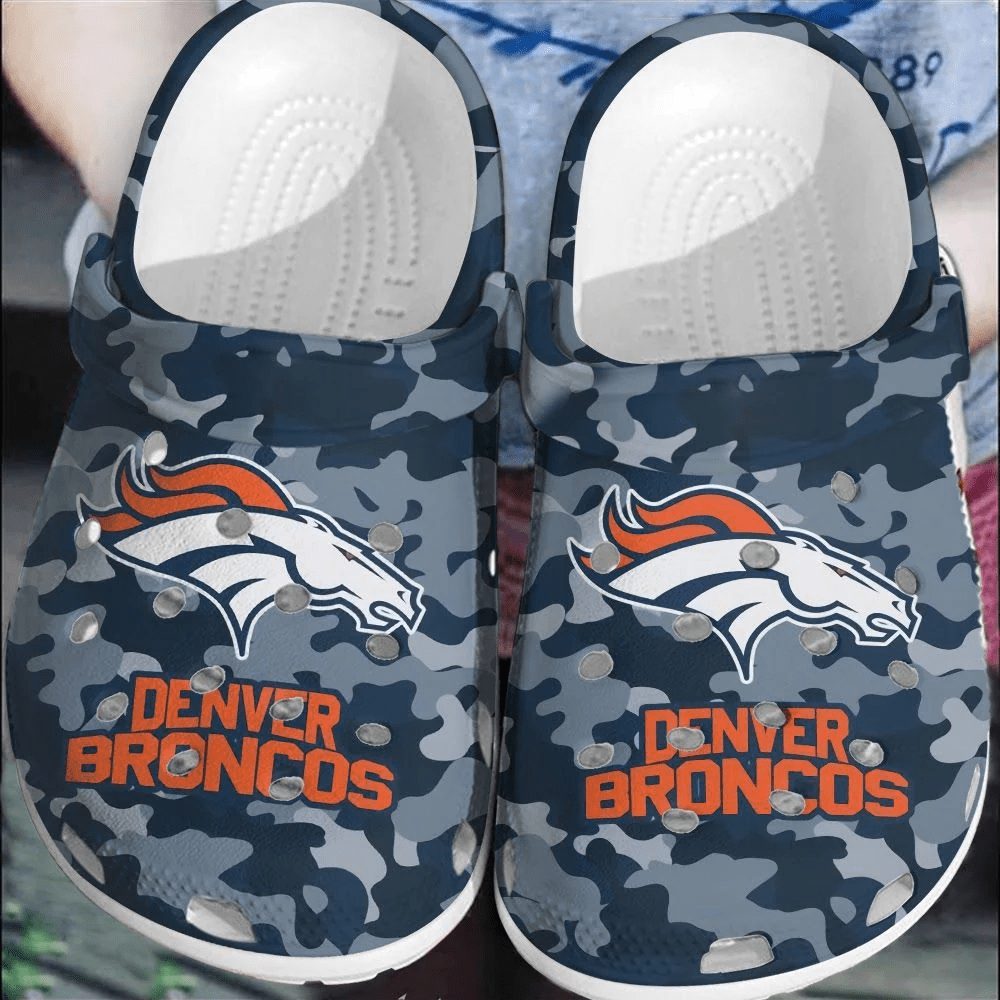 footwearmerch nfl denver broncos football crocband comfortable clogs crocs shoes for men women iwypb