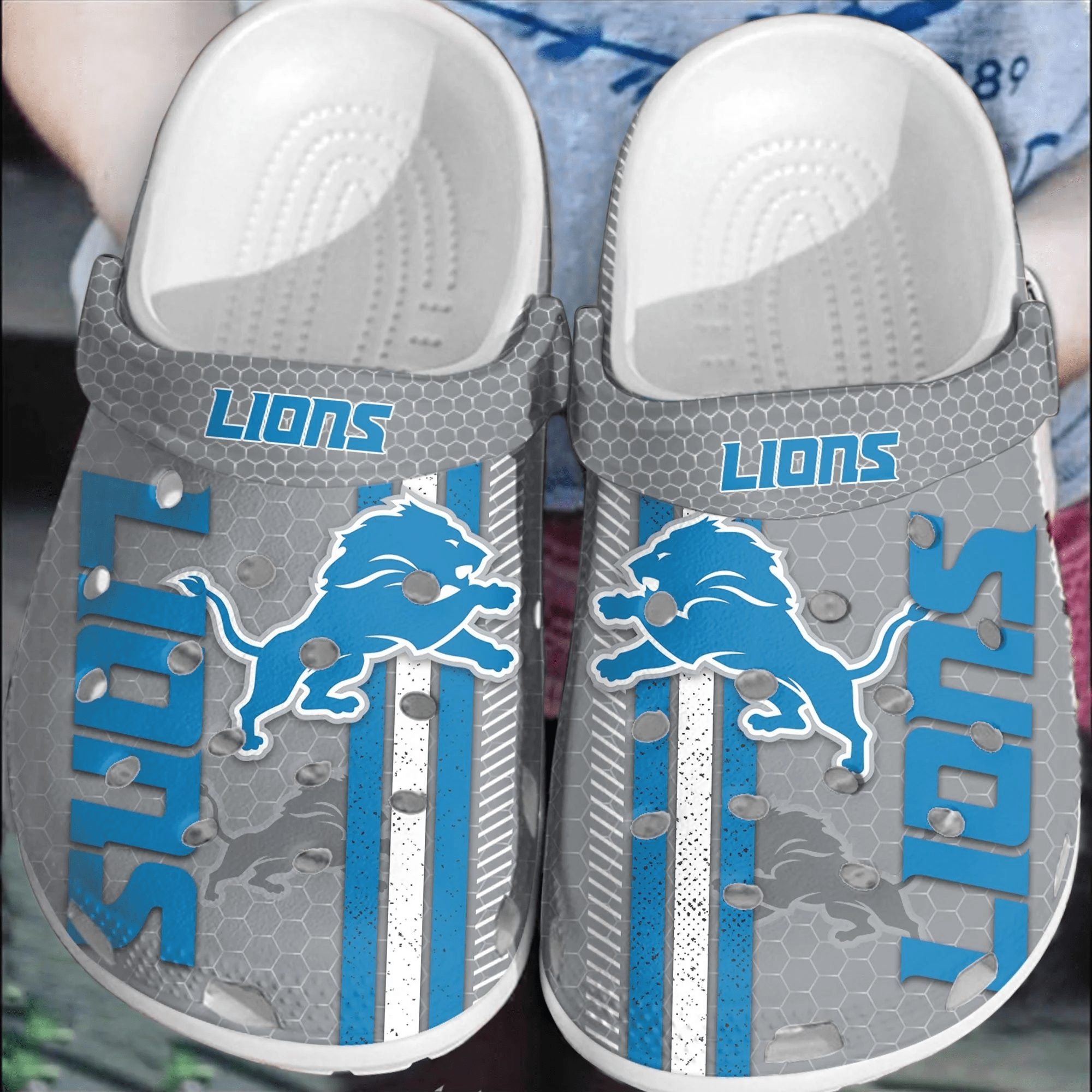 footwearmerch nfl detroit lions football clogs crocs crocband shoes comfortable for men women wqh7r
