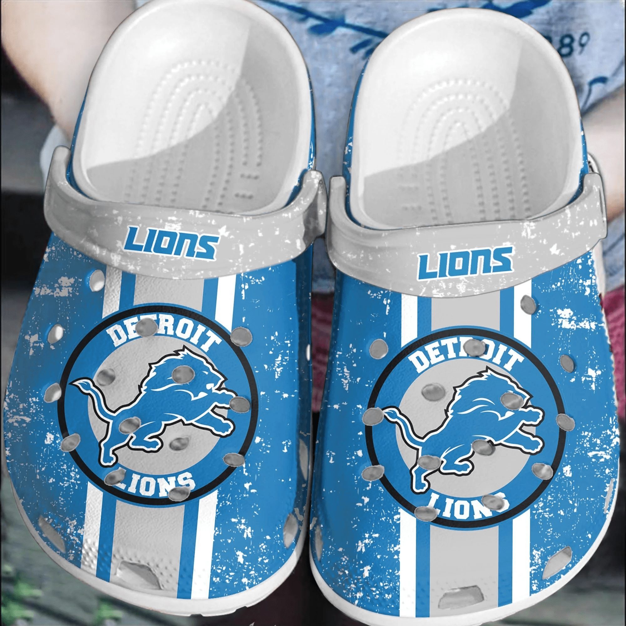 footwearmerch nfl detroit lions football crocband comfortable shoes clogs crocs for men women 1yyxw
