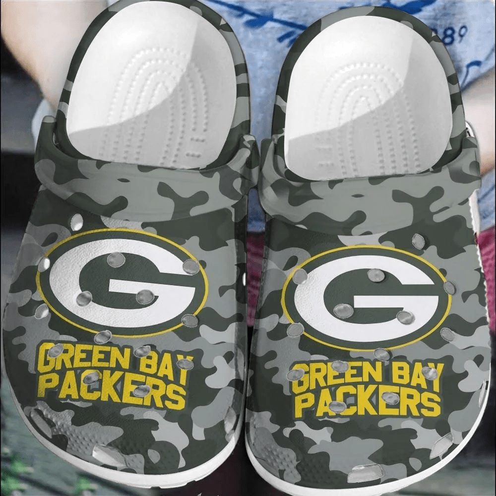 footwearmerch nfl green bay packers football clogs crocs shoes comfortable crocband for men women fungz