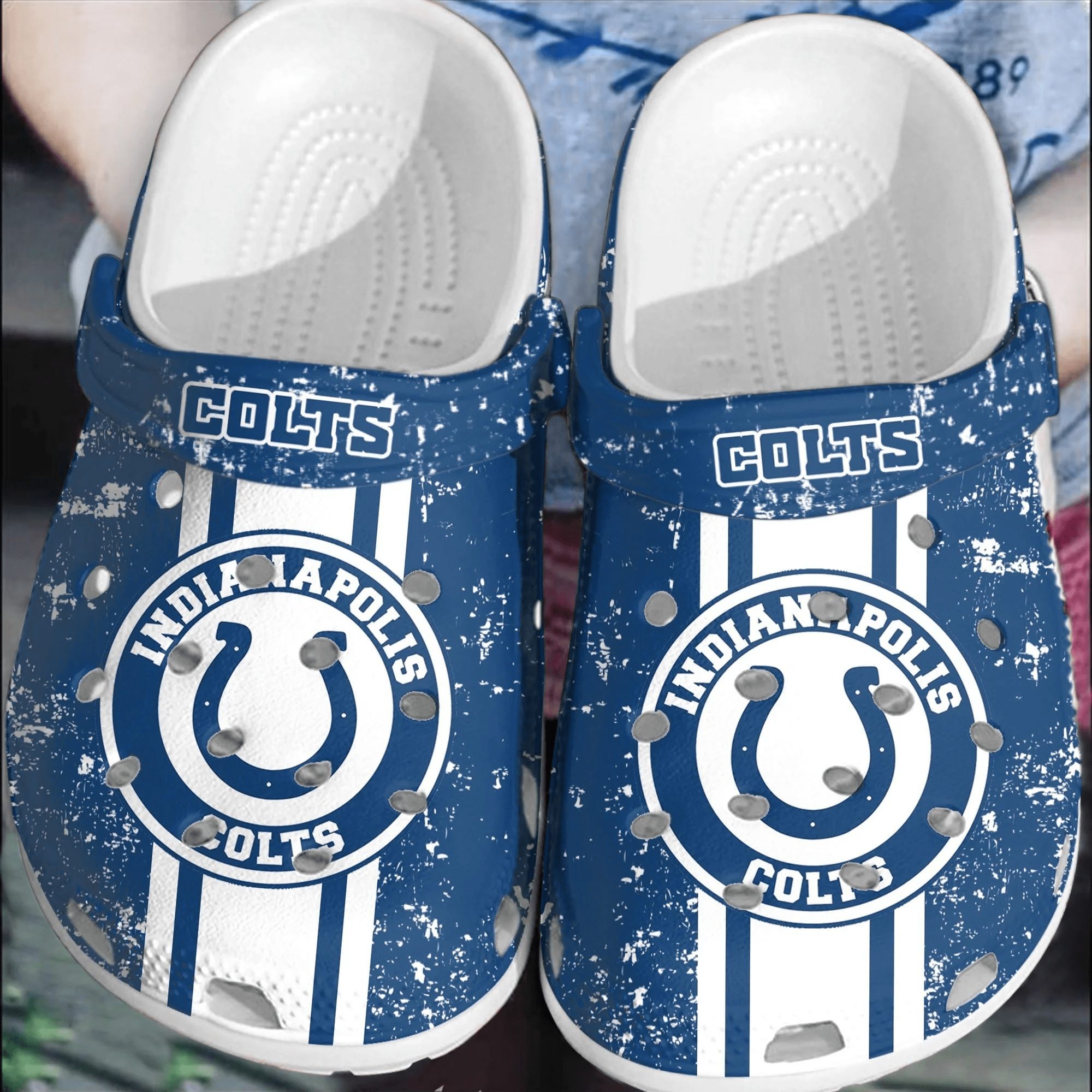 footwearmerch nfl indianapolis colts football clogs crocband comfortable shoes crocs for men women khcyz