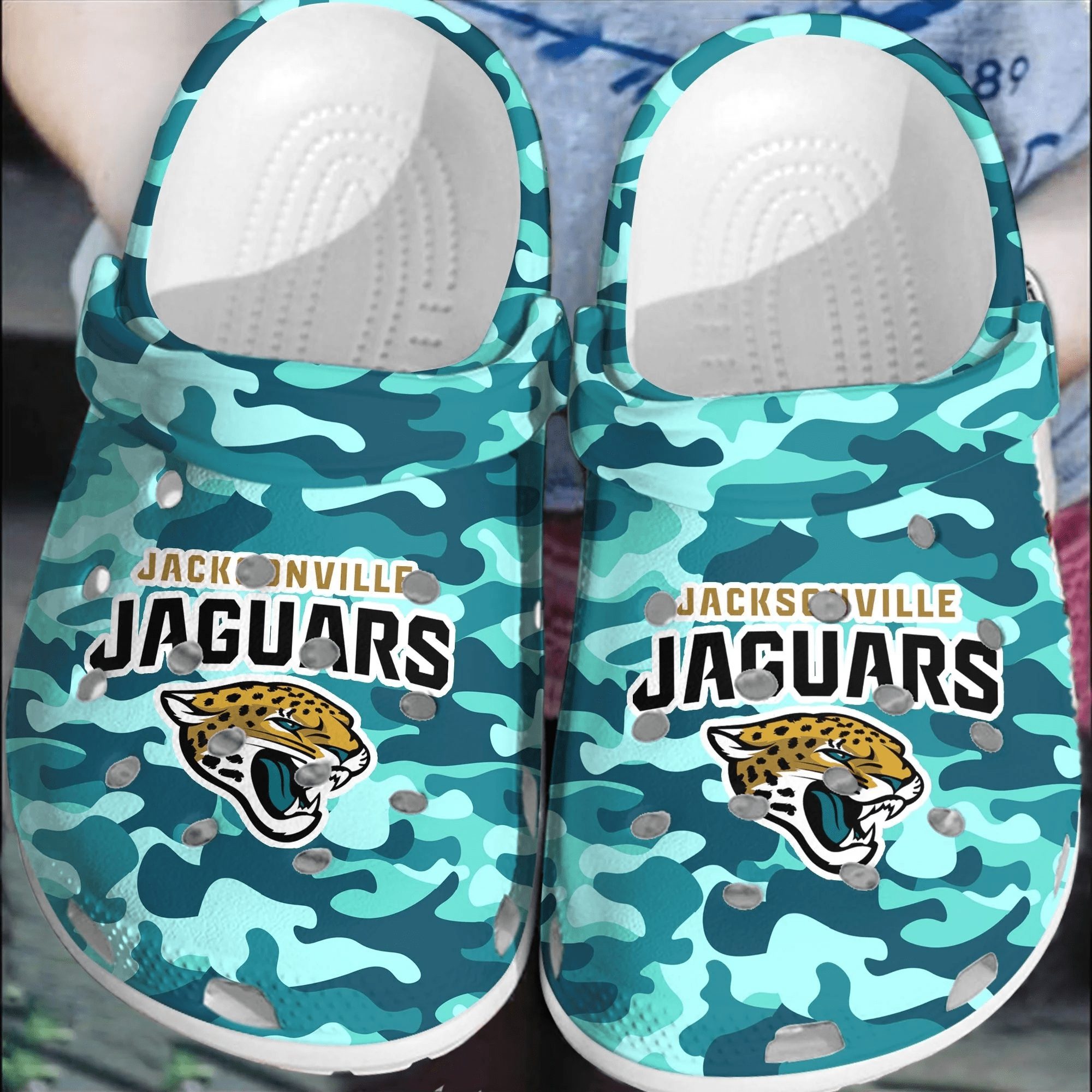 footwearmerch nfl jacksonville jaguars football crocband clogs comfortable shoes for men women qzjsi