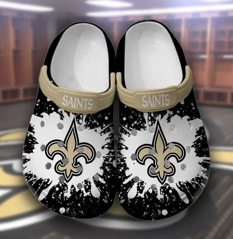footwearmerch nfl new orleans saints crocs clogs shoes crocband comfortable dfinl