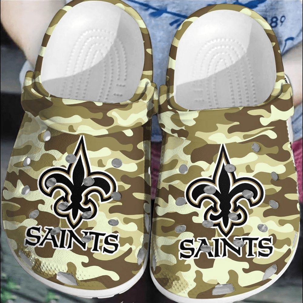 footwearmerch nfl new orleans saints football crocs clogs shoes crocband comfortable for men women dedig