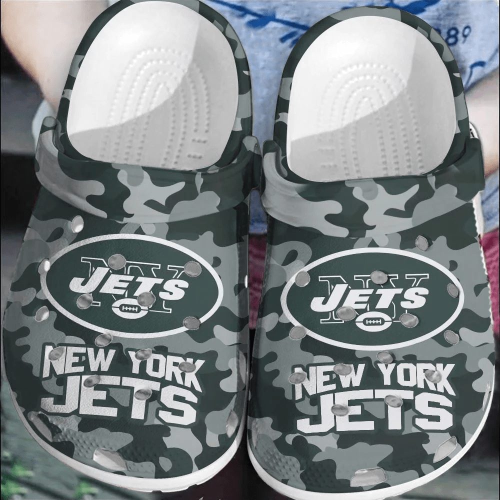 footwearmerch nfl new york jets football crocs comfortable clogs shoes crocband for men women cwz9v