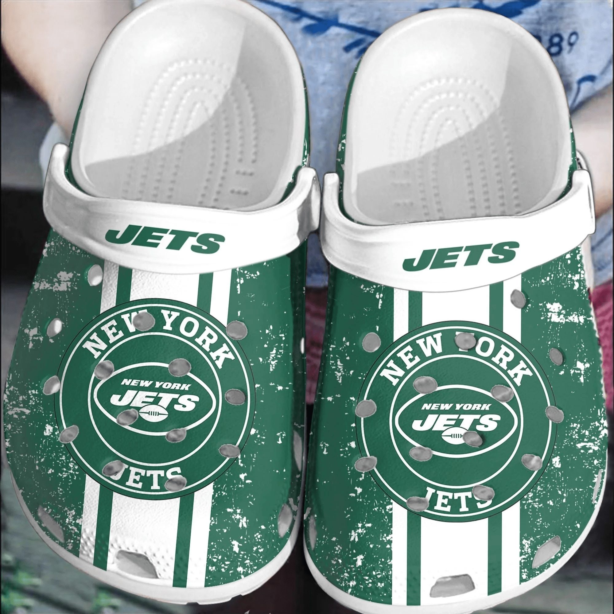 footwearmerch nfl new york jets football crocs comfortable crocband clogs shoes for men women c0q0i